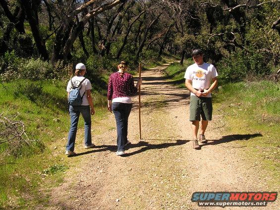 Potato Mountain hike/road 3.18.08. Claremont wilderness area
L->R Dayna, Kirstin, Adam
