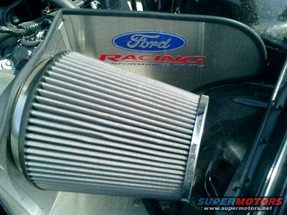 Ford Racing cold air intake with silver filter