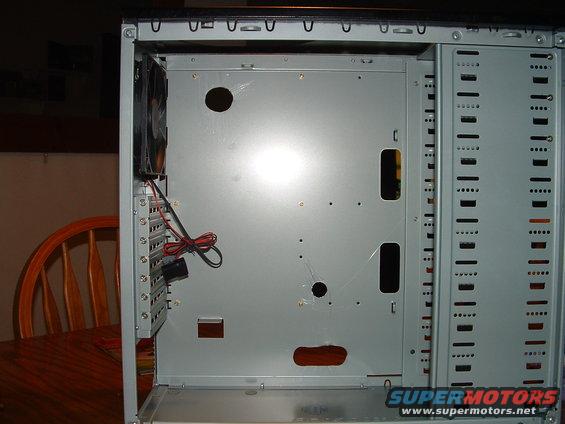 case1.jpg drilled some holes for cables to route out back....