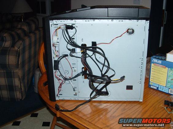 all these wires would have been inside the case... but not now..... all behind the sheet metal that you will not see...