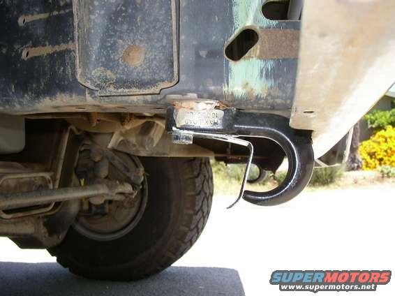 picture_025.jpg i could only get one bolt hole to match up, which is why i used one bolt and welded the hook. i will also be drilling the hole for the second bolt when i become less lazy