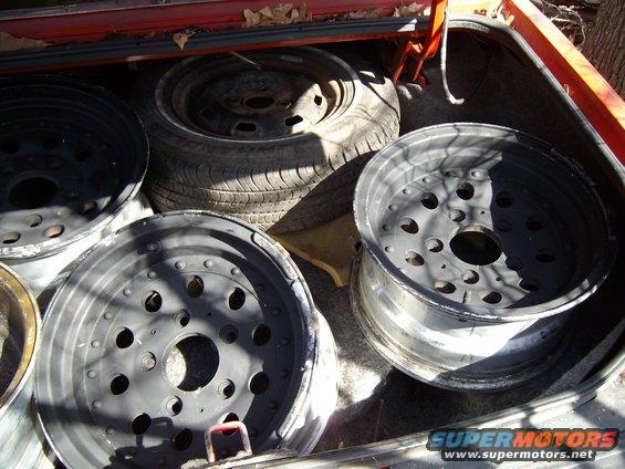 Aluminum rivited style rims.