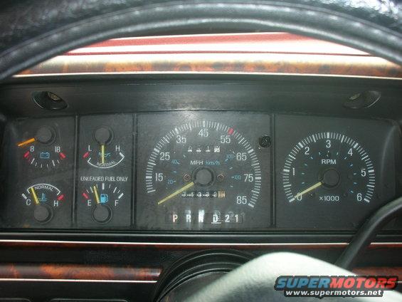 Dashboard gauges with odometer reading 33321