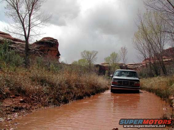Salt Creek Backcountry Trail in Canyonlands NP - a little water never hurt anyone...
