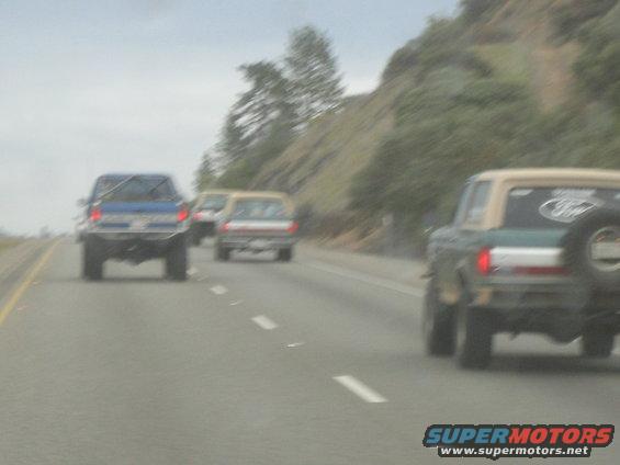 Rear view of a 1995 Ford Bronco with a spare tire mounted on the back