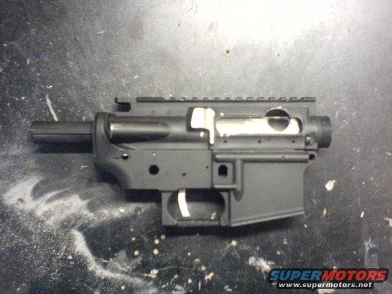 AR-15 lower receiver with trigger assembly visible