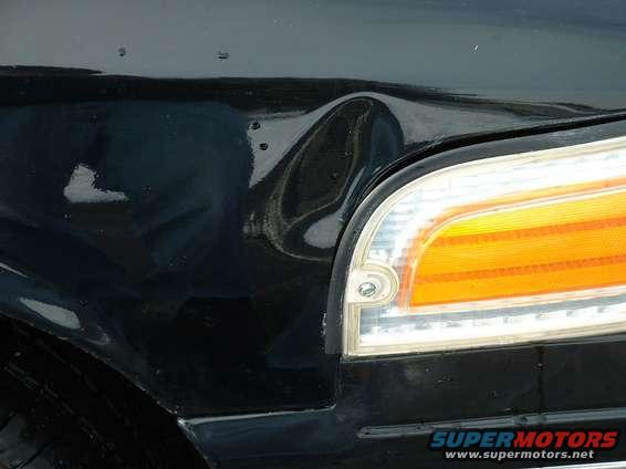 This is the only dent on the car. It was there when I bought it. I'll try to get it taken out in the spring.