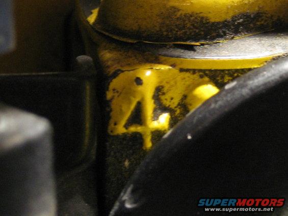 Number stamp on upper portion of head