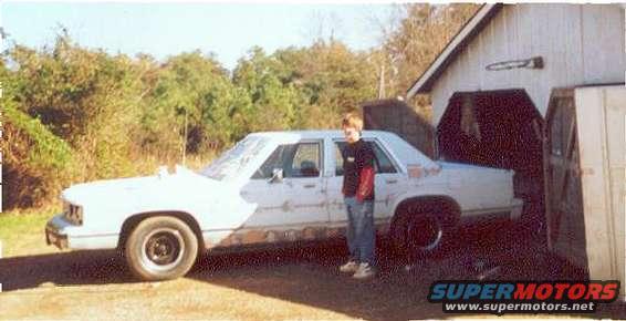 driversside.jpg Driver's side last year when I started filling the holes where trim on the doors and the chrome bar for the vinyl top simulator was.