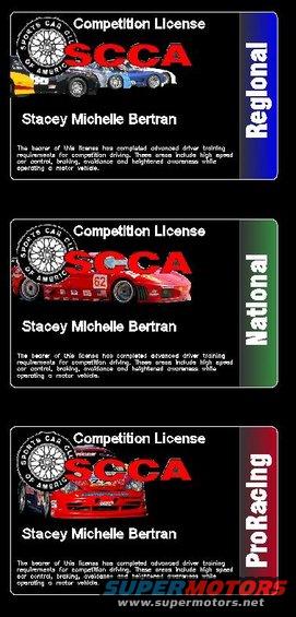 Alternate Racing licenses