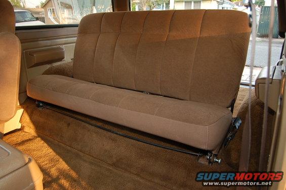 1989 Ford Bronco rear bench seat with brown upholstery