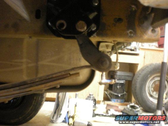 1993 Ford Bronco undercarriage with leaf springs and fuel tank