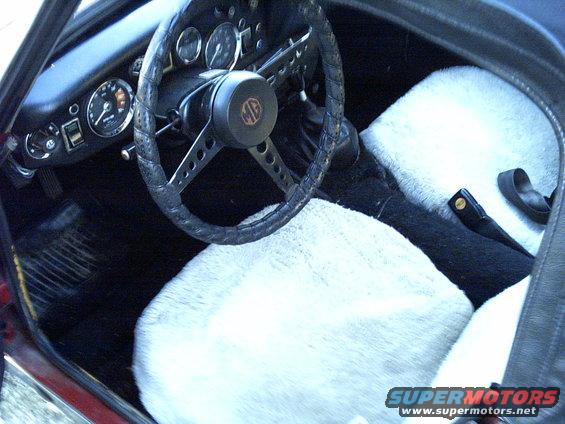 The awesomeness of odd shaggy white seat covers.