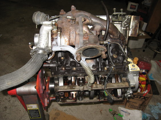 front turbo manifold re-installed