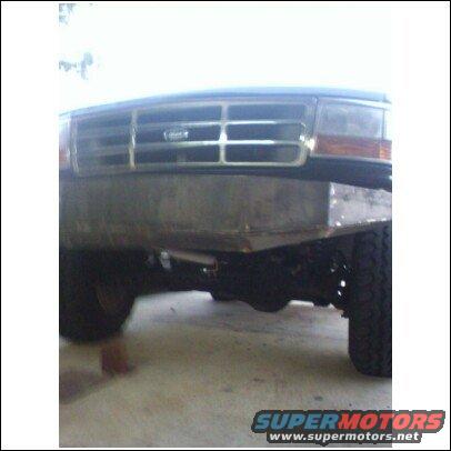 Ford truck grille and custom bumper, front view. Looks like a 1992 model
