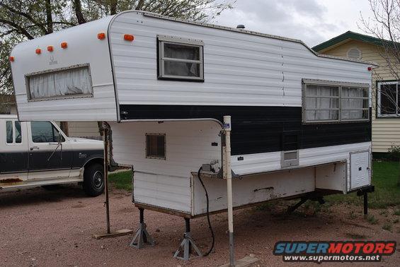 1987 Ford F-250 side view with camper