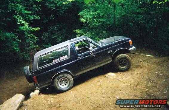 tell7.jpg This is me on the other side of Fain's Ford.  I was parked like that because I had a tow strap attached to the back of Jim's truck so he could winch people up Fain's Ford.