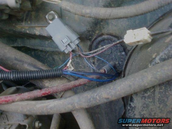 all wires go into cab through the clutch hole.  Relay at top is for locker.