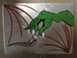 1979 Chevrolet C/K Pickup - A metal plate displays a fantasy illustration of a dragon's hand and wings.
