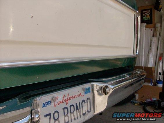 1978 Bronco rear view with California license plate