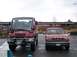 1996 Ford Bronco - My Dads 94 EB sitting next to a brand new Freightliner Unimog.