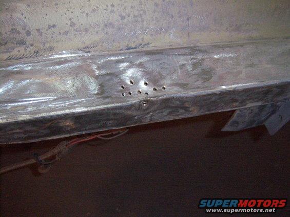 one last small repair in the bar that goes between the frame rails and under the tail gate