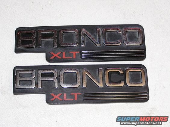 '92-'96 Ford Bronco XLT emblems