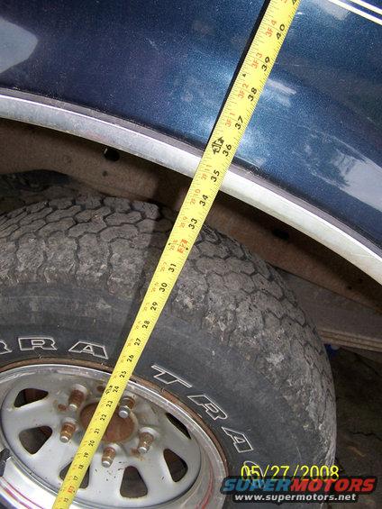 Reference point before lift in rear.
34-1/2"