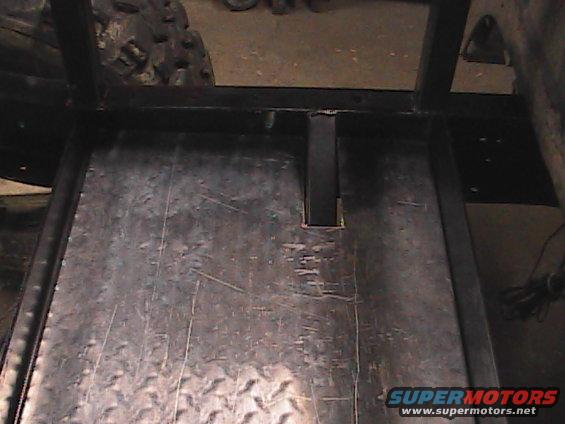 Diamond plate flooring inside a vehicle interior