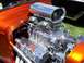 1972 Ford Ranchero - Close-up of a custom V8 engine, likely from a show car.