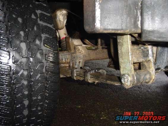 What the axle/spring looks like pre-springover