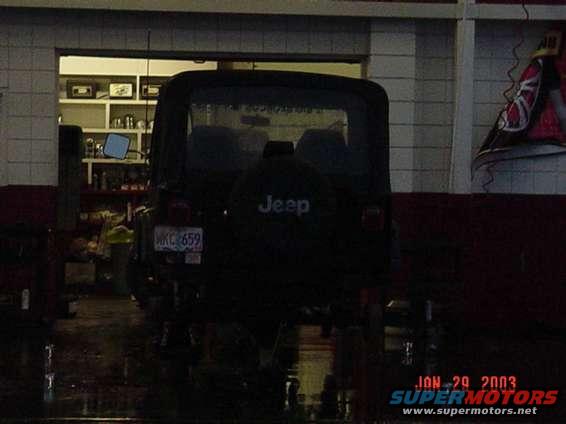 Getting the 33" tires on the Jeep