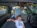 1967 Ford Ranchero - Two children are inside the interior of a 1967 Ford Ranchero.