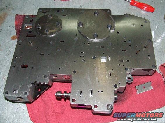 Valve body with top gasket removed.