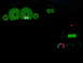 2003 Ford Focus - The illuminated dashboard of a 2003 Ford Focus displays the speedometer, tachometer, and radio at night.