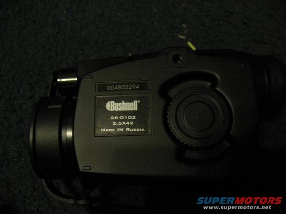 Bushnell 26-0102 2.5x42 night vision monocular, made in Russia