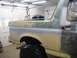 1996 Ford Bronco - This 1996 Ford Bronco is undergoing body repair, with filler visible on the rear quarter panel.