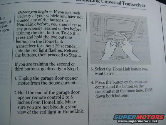 Document showing HomeLink Universal Transceiver installation instructions