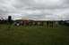 1990 Chevrolet Suburban - An outdoor event takes place under cloudy skies with tents providing shade for attendees.