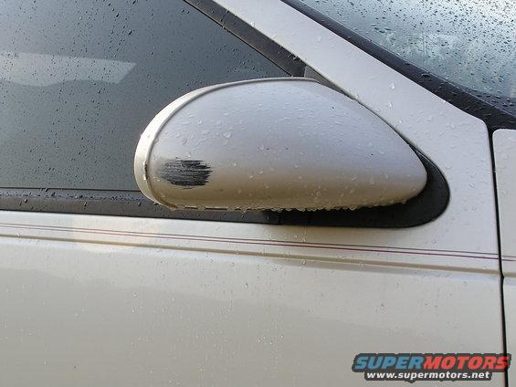 Scuff on passenger mirror that will need some attention