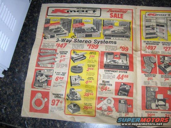 Kmart advertisement stereo systems, refrigerators, and home goods