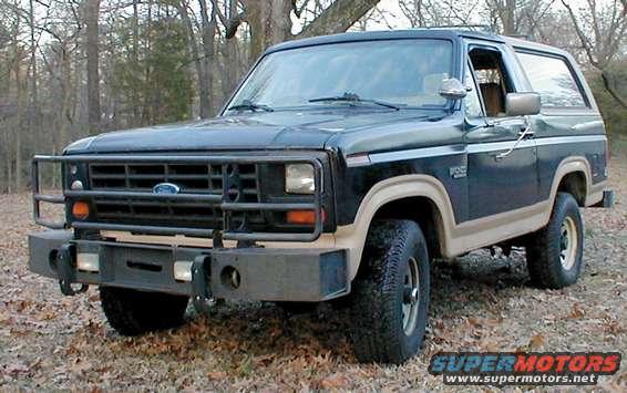 current.jpg This was just after moving to Memphis in 1999.  Since then, I've removed, sandblasted, & powdercoated the front bumper & grille guard.  I've also switched to the '93-96 flag-mount power mirrors, factory sliding side windows, aftermarket headlights, and the spotlight & door handles have been powdercoated black.  (I hate shiny stuff.)

After driving/wheeling/working/beating this body for a decade or so, I swapped to a '93 frame & body, and built a new front bumper to match that grille.

[url=http://www.supermotors.net/registry/media/1030715][img]http://www.supermotors.net/getfile/1030715/thumbnail/9328paint10.jpg[/img][/url]