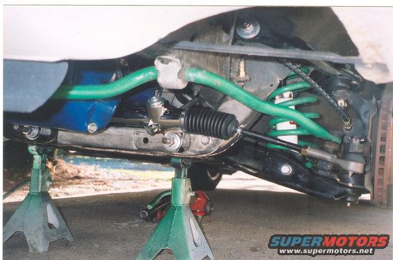 This is the new rack and pinion , plus new suspension in my 77 Mustang.