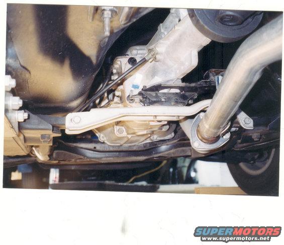 This is the RAD 4 speed  and sub frame connectors in my 77 Mustang.