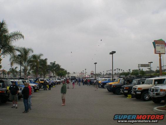 Row of 2007 Toyota FJ Cruisers parked in a lot