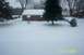 1991 Ford Crown Victoria LTD - A winter scene shows a snow-covered yard with a house and trees.