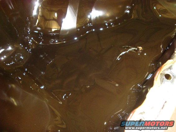 oil pan off new motor. VERY clean and no particles