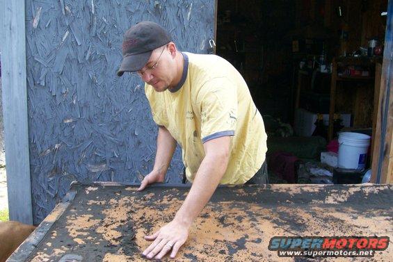 I found just wiping with my hands, most of the remaining foam came off.