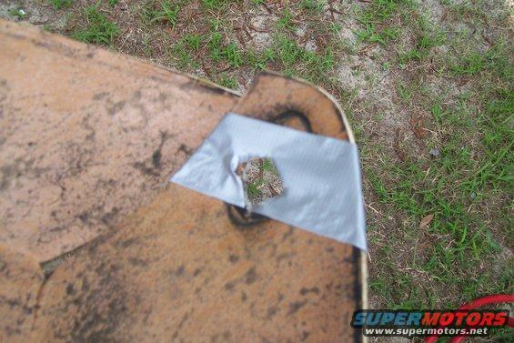 The repair job.  Is there nothing Duck Tape can't do?