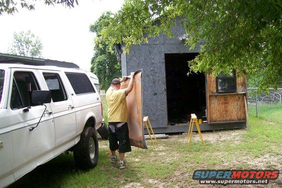 Me taking the board back outside.  The wife wants me to get rid of my work shorts, I have no idea why.